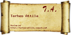 Terhes Attila névjegykártya